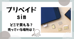 プリペイドsim どこで買える